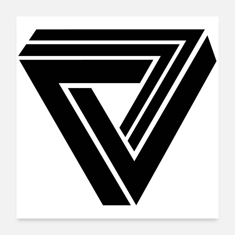triangle 3d Poster 24" x 24" (60x60 cm)