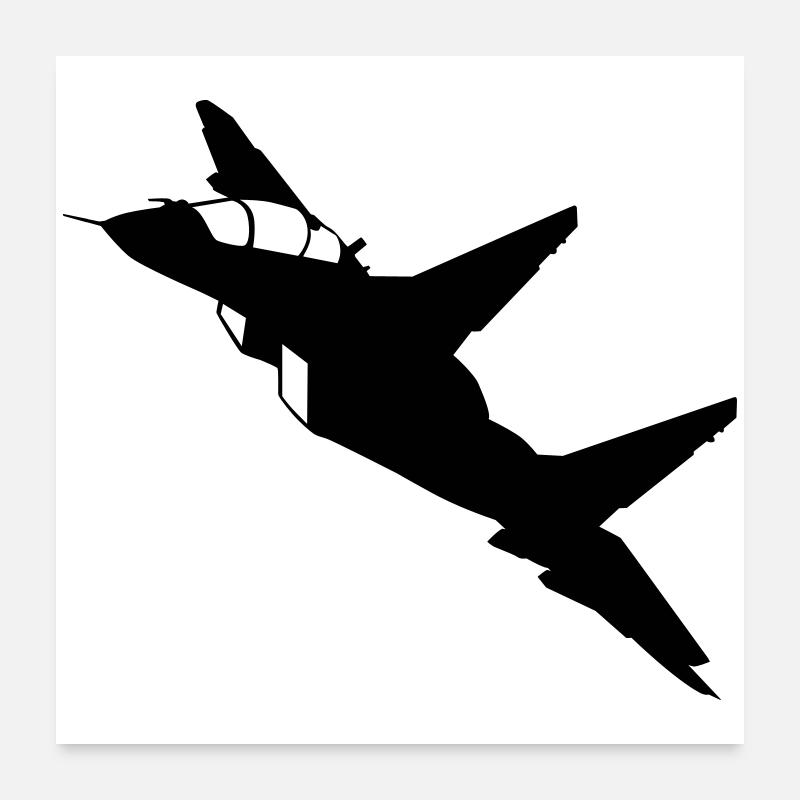 Avion - Poster 60 x 60 cm - blanc