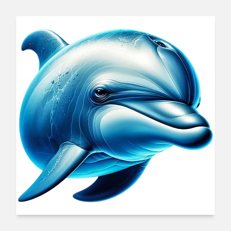 Delfin Poster 60x60 cm