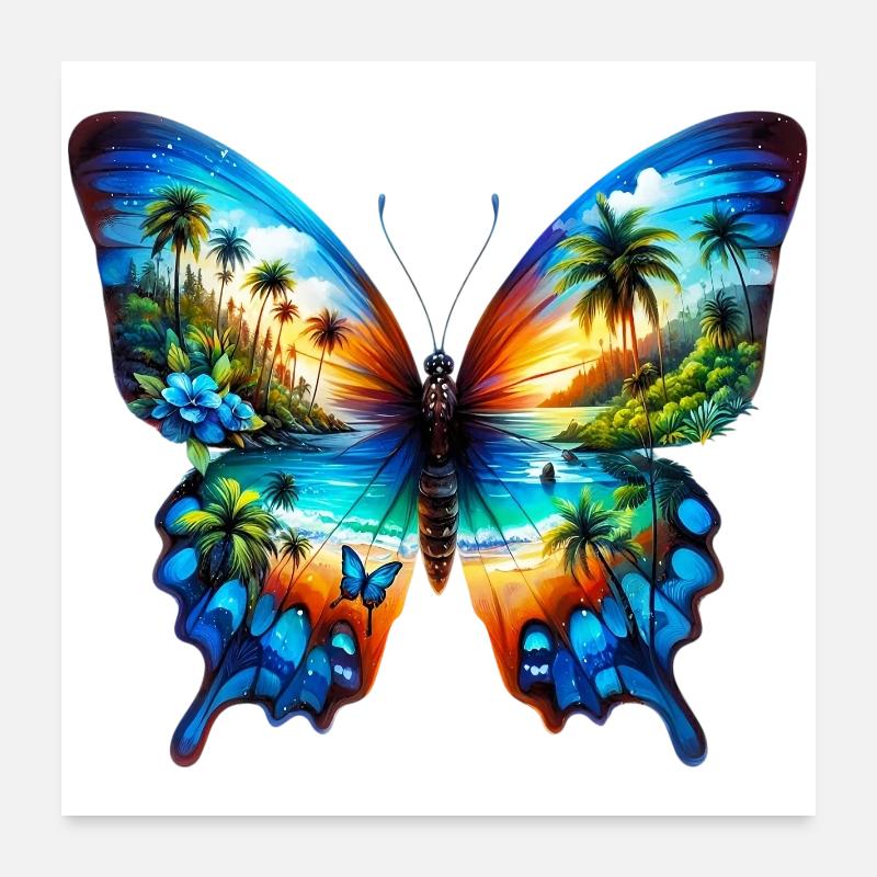 Butterfly Poster 24" x 24" (60x60 cm)