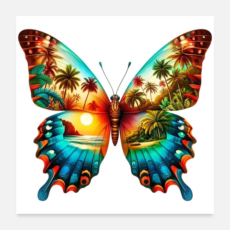 Papillon Poster 60 x 60 cm