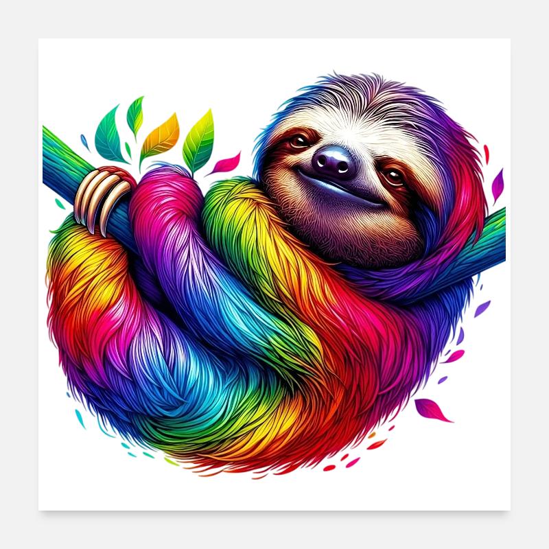 Sloth Poster 24" x 24" (60x60 cm)