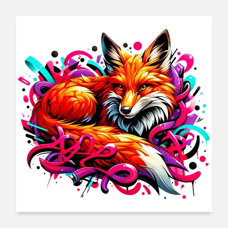 Fox Poster 24" x 24" (60x60 cm)