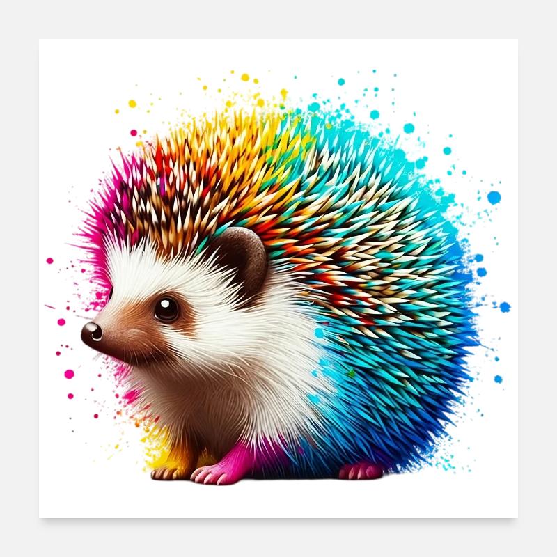 Hedgehog Poster 24" x 24" (60x60 cm)