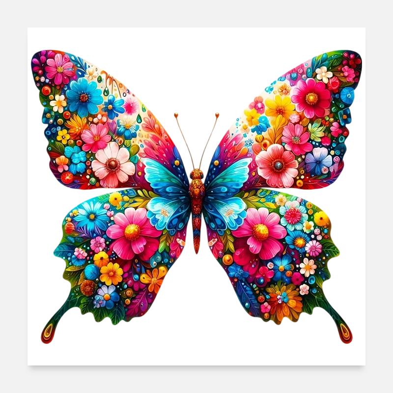 Papillon Poster 60 x 60 cm