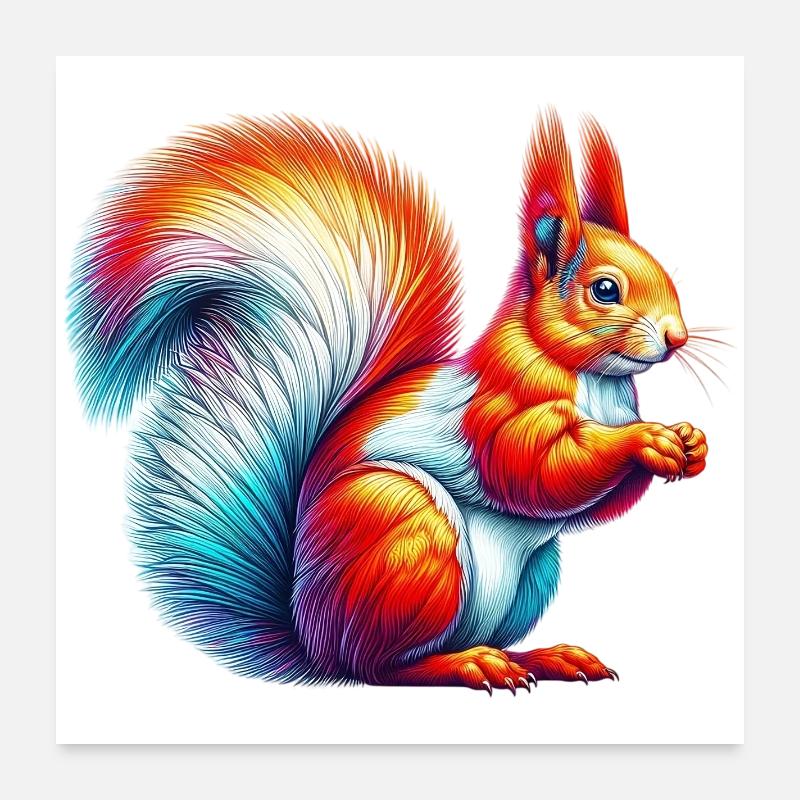 Écureuil Poster 60 x 60 cm