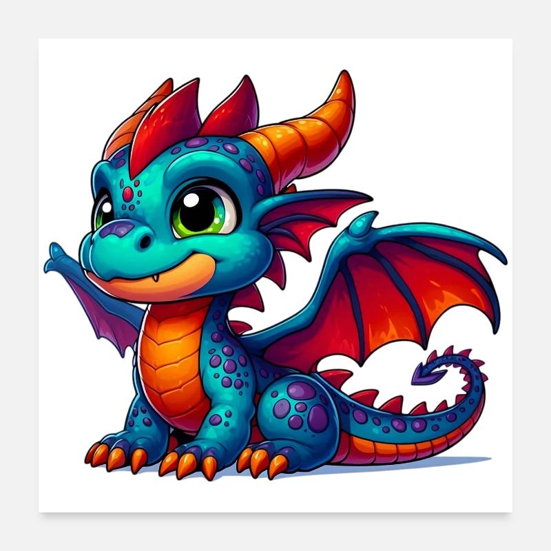 Dragon Poster 60 x 60 cm