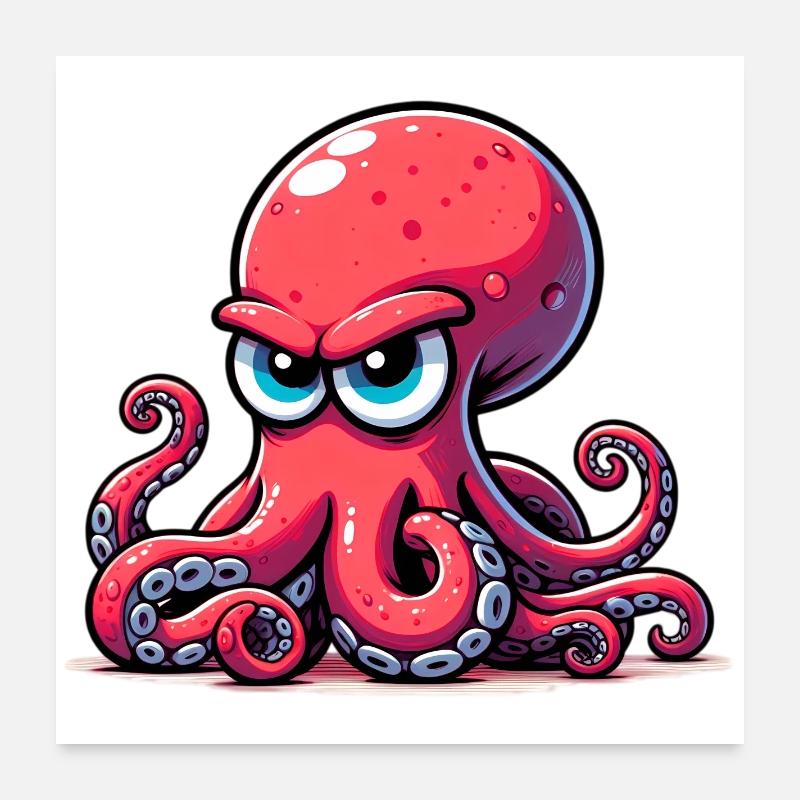 Pieuvre Poster 60 x 60 cm