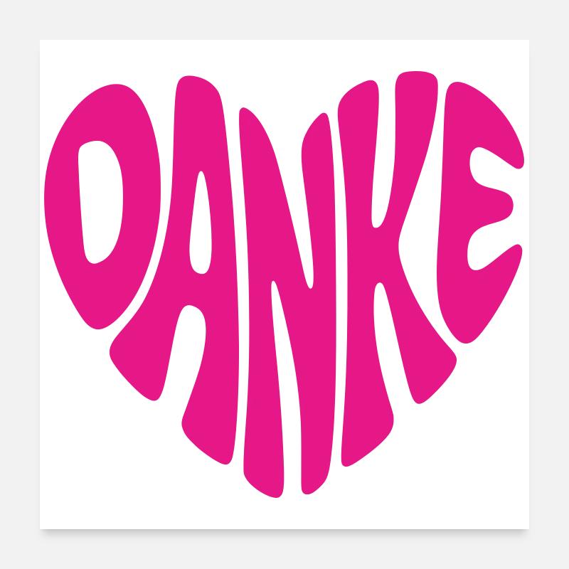 Danke Poster 60x60 cm