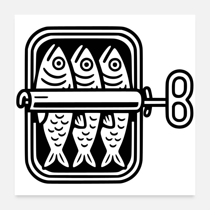 Sardines can Poster 24" x 24" (60x60 cm)