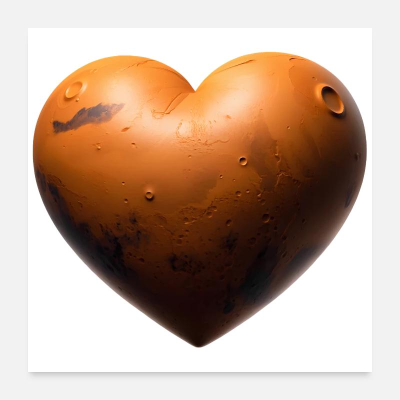 MARS LOVER - peace & love Poster 60 x 60 cm