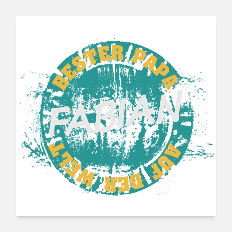 Geschenk für Fabian - Poster 60x60 cm - Weiß