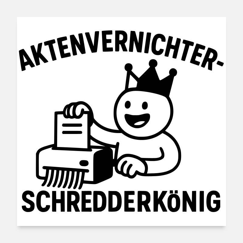 Shredder document shredder König Poster 24" x 24" (60x60 cm)