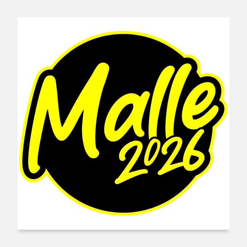 Malle 2026 Mallorca Poster 24" x 24" (60x60 cm)
