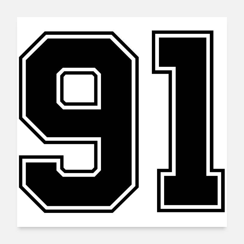 91 Poster 60 x 60 cm
