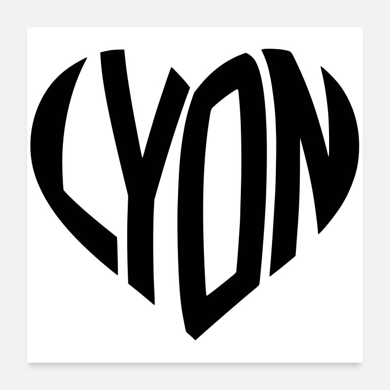 Lyon Heart Poster 24" x 24" (60x60 cm)