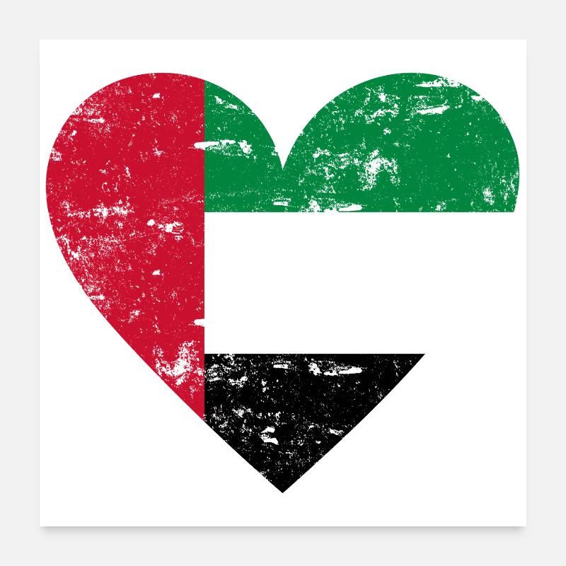 UAE Heart Poster 60x60 cm