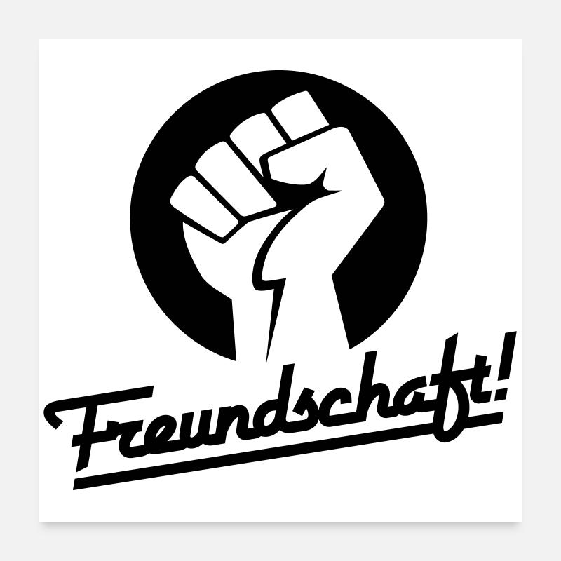 Freundschaft v.1 (Farbe änderbar) Poster 60x60 cm