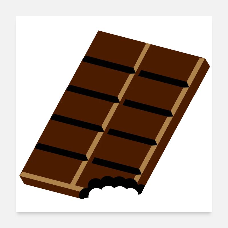 Une barre de chocolat Poster 60 x 60 cm