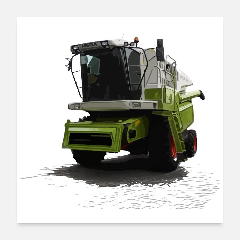 Moissonneuse-batteuse Mega 360 Poster 60 x 60 cm