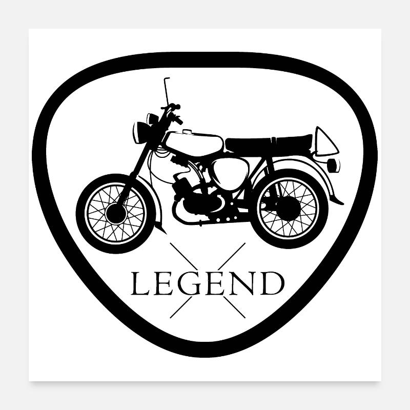 legend simson s50 s51 Symbol DDR Nostalgie icon Poster 60x60 cm