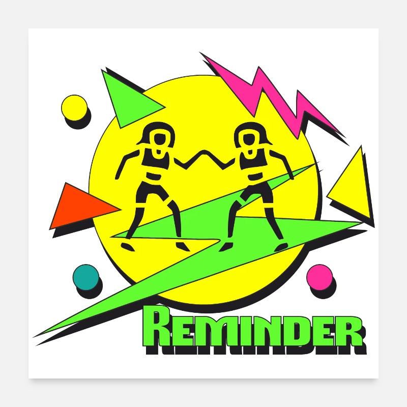 Reminder 80s Poster 60x60 cm