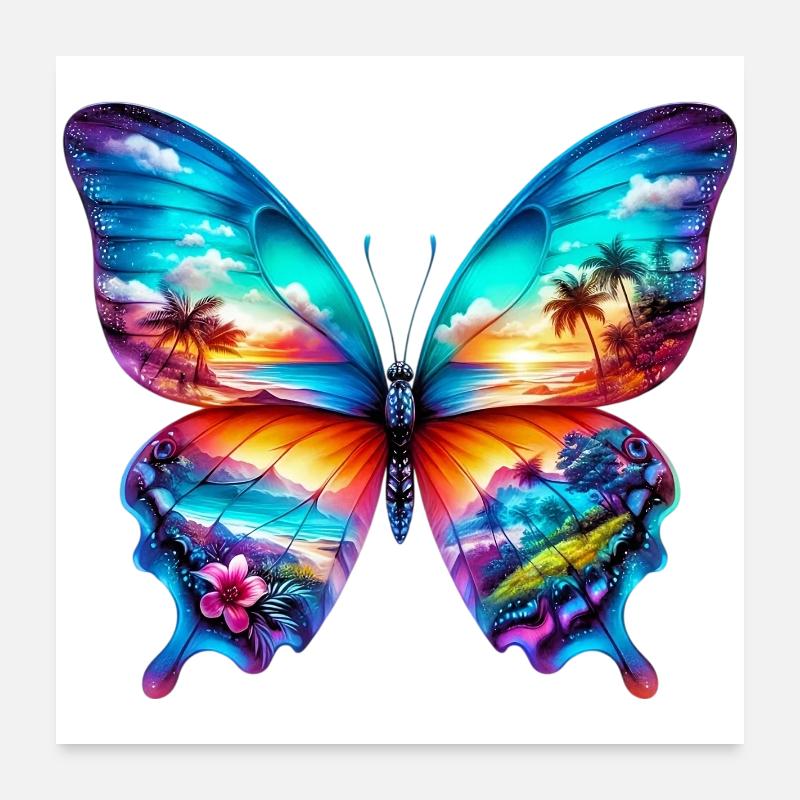 Papillon Poster 60 x 60 cm