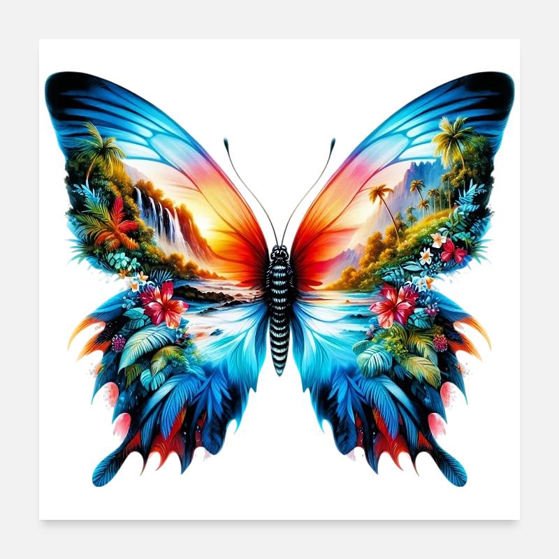Butterfly Poster 24" x 24" (60x60 cm)