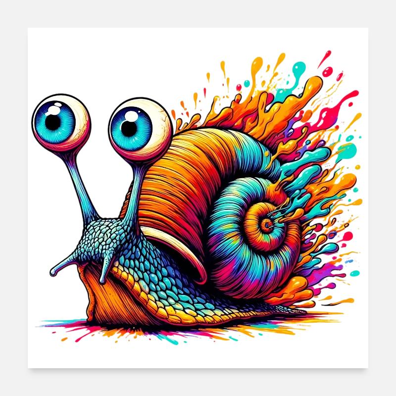 Snail Poster 24" x 24" (60x60 cm)