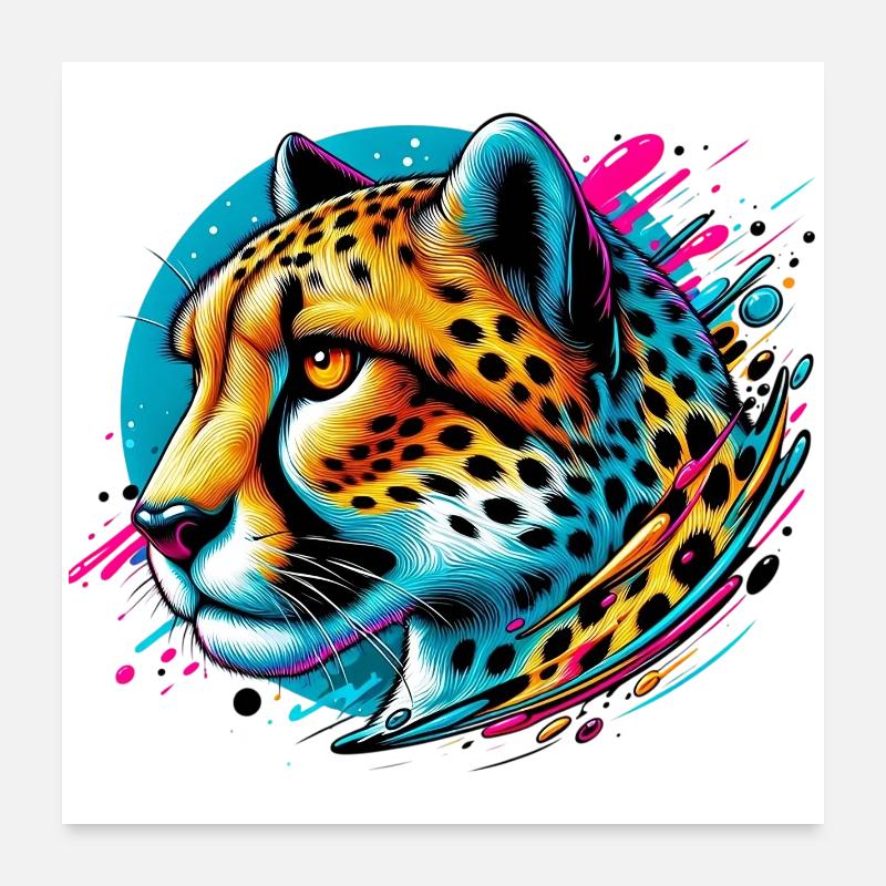 Cheetah Poster 24" x 24" (60x60 cm)