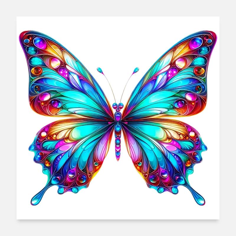 Papillon Poster 60 x 60 cm