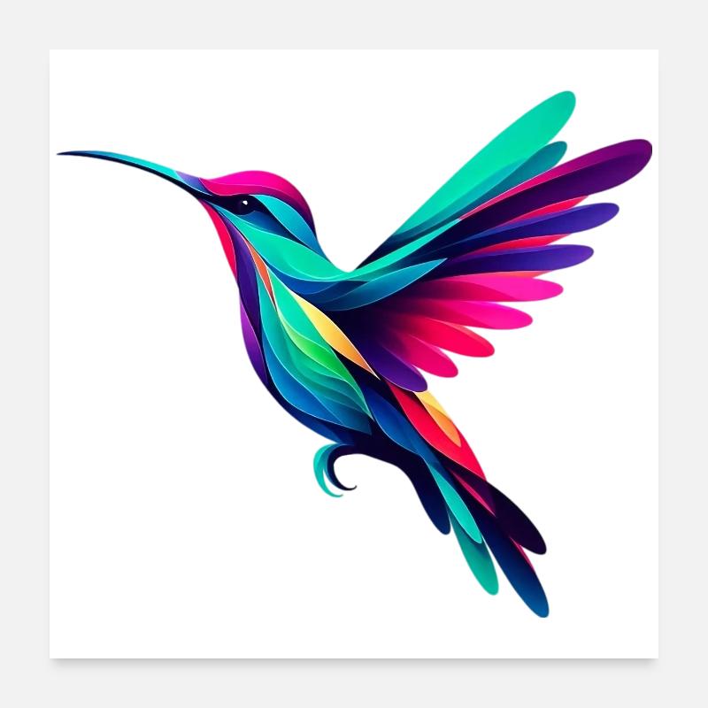 Colibri Poster 60 x 60 cm