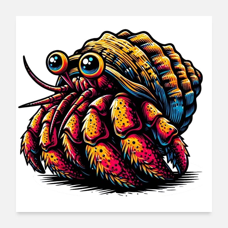 Hermit crab Poster 24" x 24" (60x60 cm)