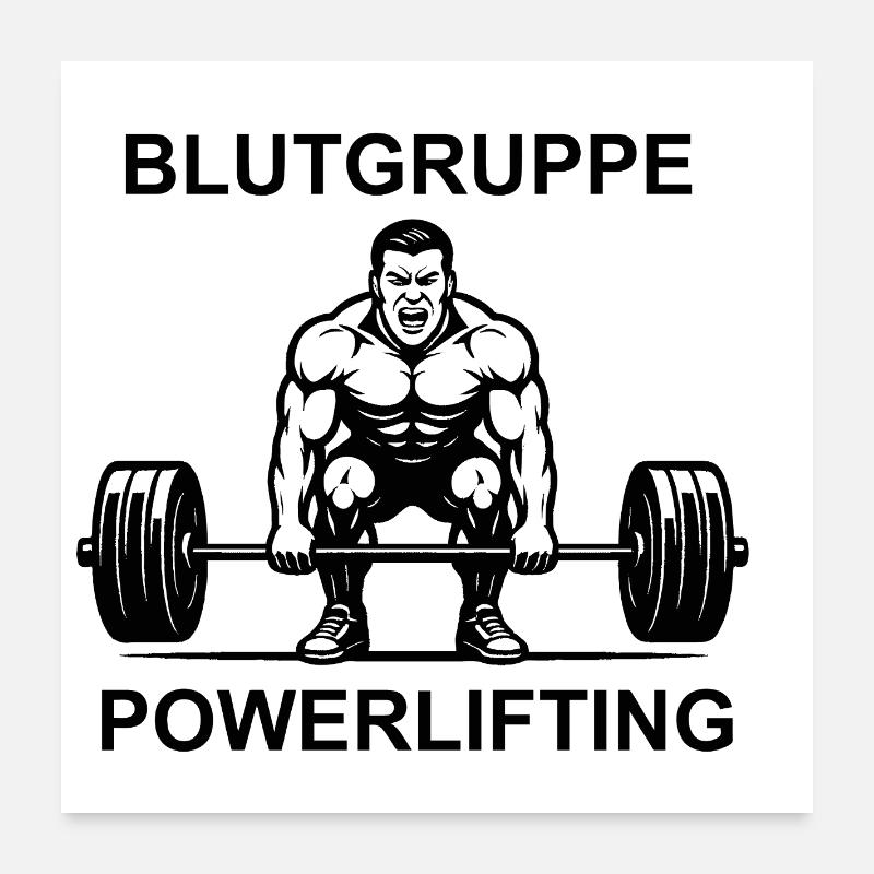Powerlifting Motivation Poster 60x60 cm