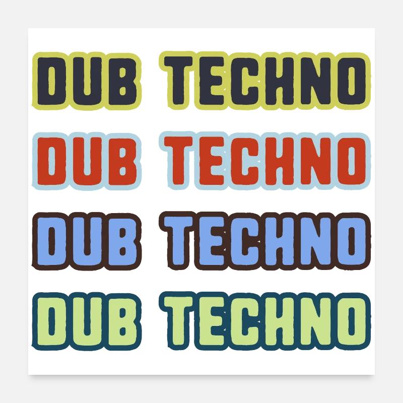 Dub Techno Kaléidoscope Poster 60 x 60 cm