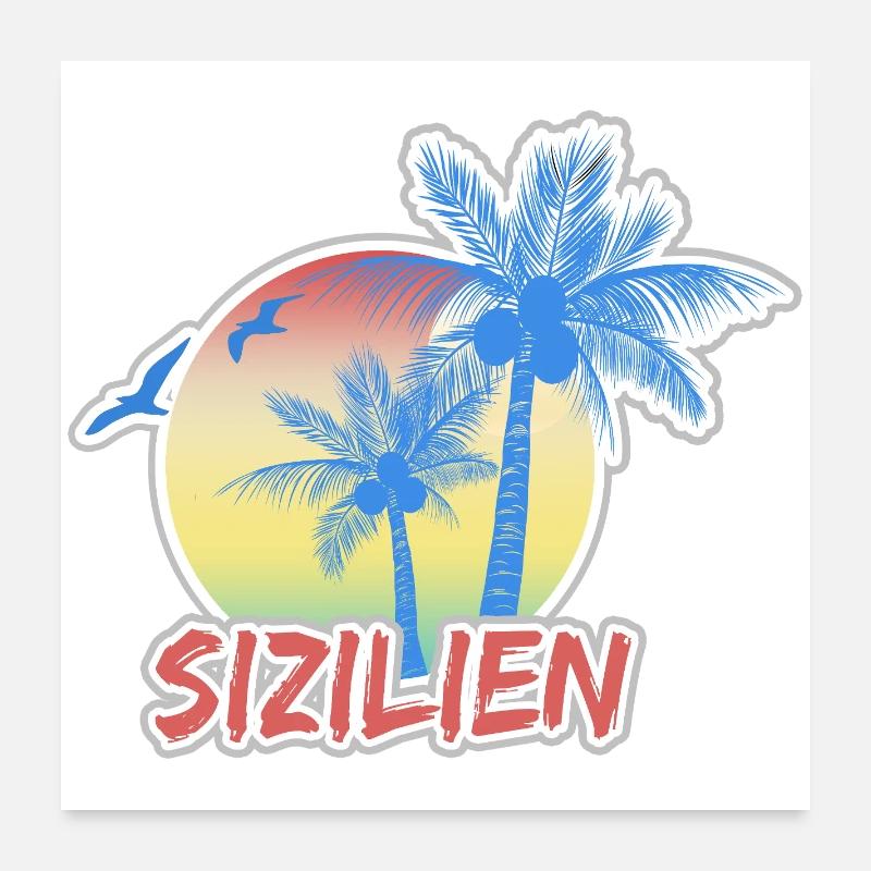 La Sicile comme vacances Poster 60 x 60 cm