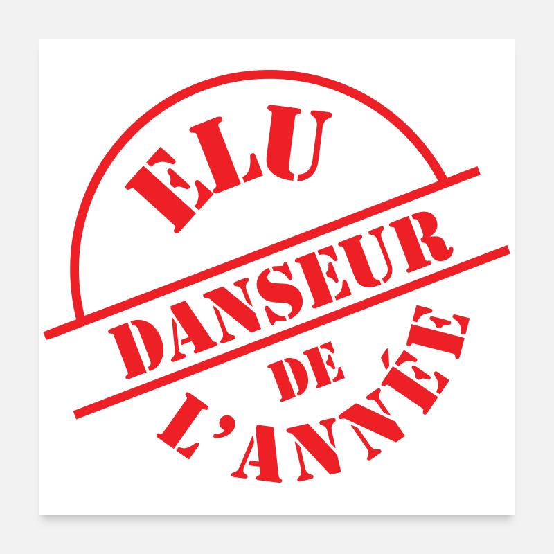 Élu danseur de l’année Poster 60 x 60 cm