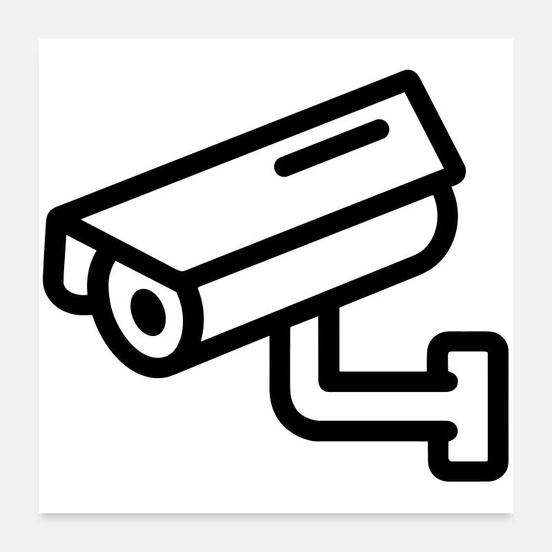 caméra de surveillance Poster 60 x 60 cm