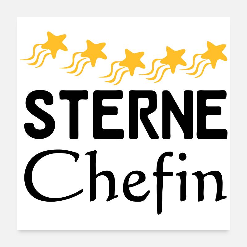 Sterne Chefin Geschenk Poster 60x60 cm
