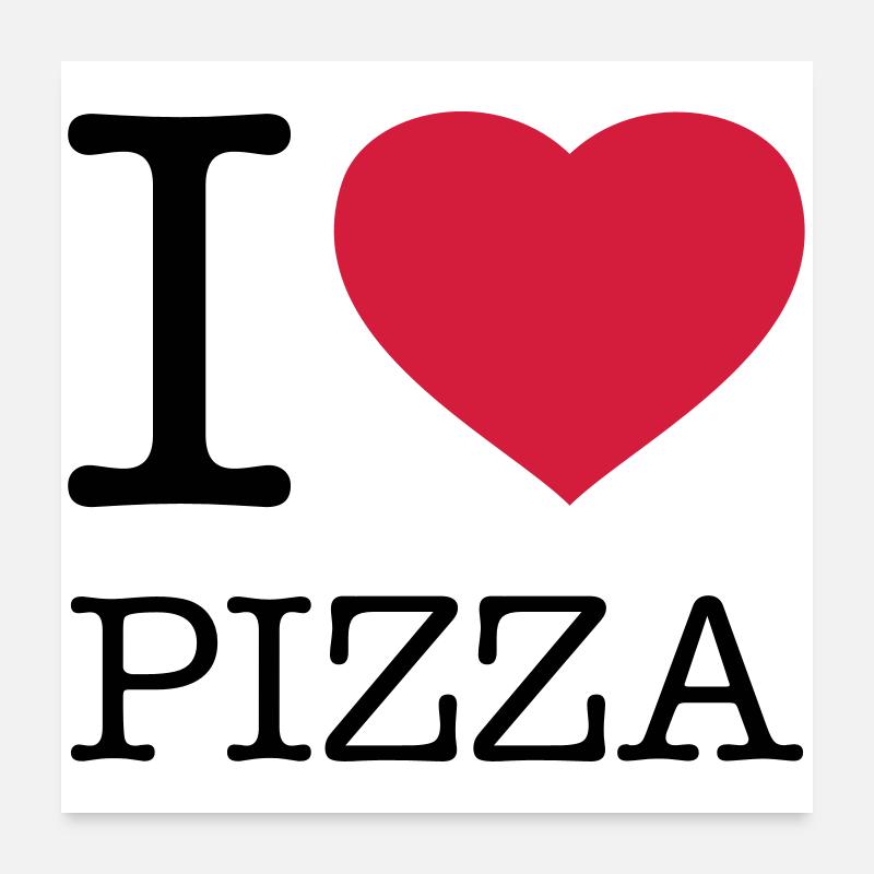J’ADORE LA PIZZA Poster 60 x 60 cm