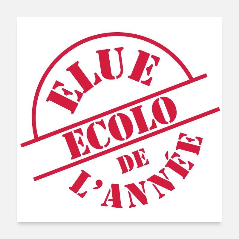 # Ecolo # - Poster 60 x 60 cm - blanc