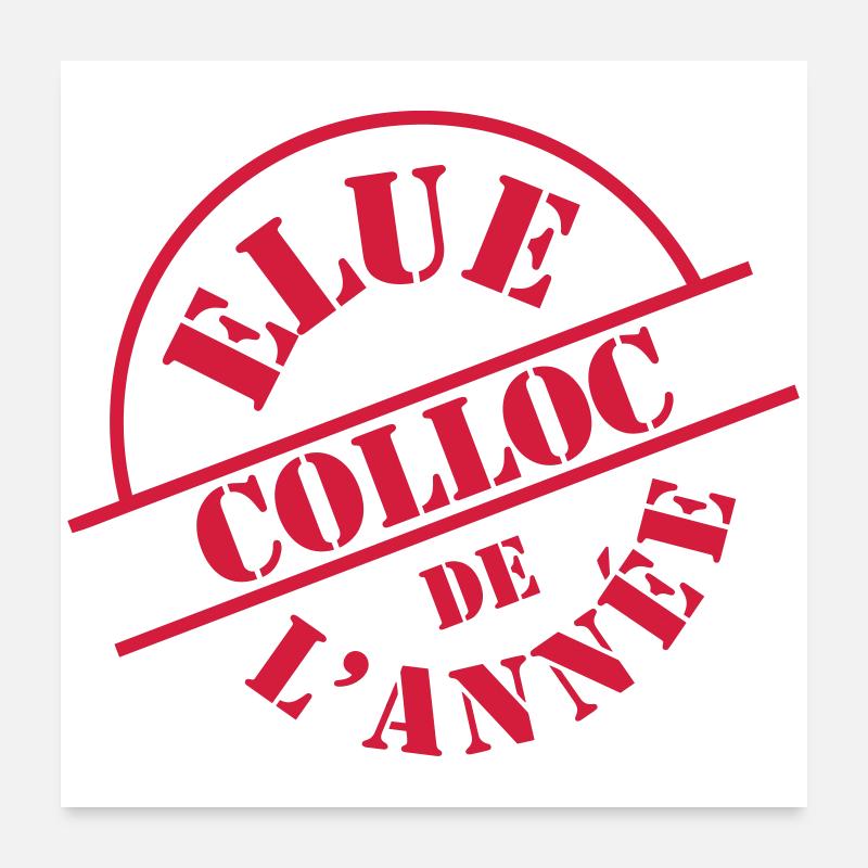 Colloc - Poster 60 x 60 cm - blanc