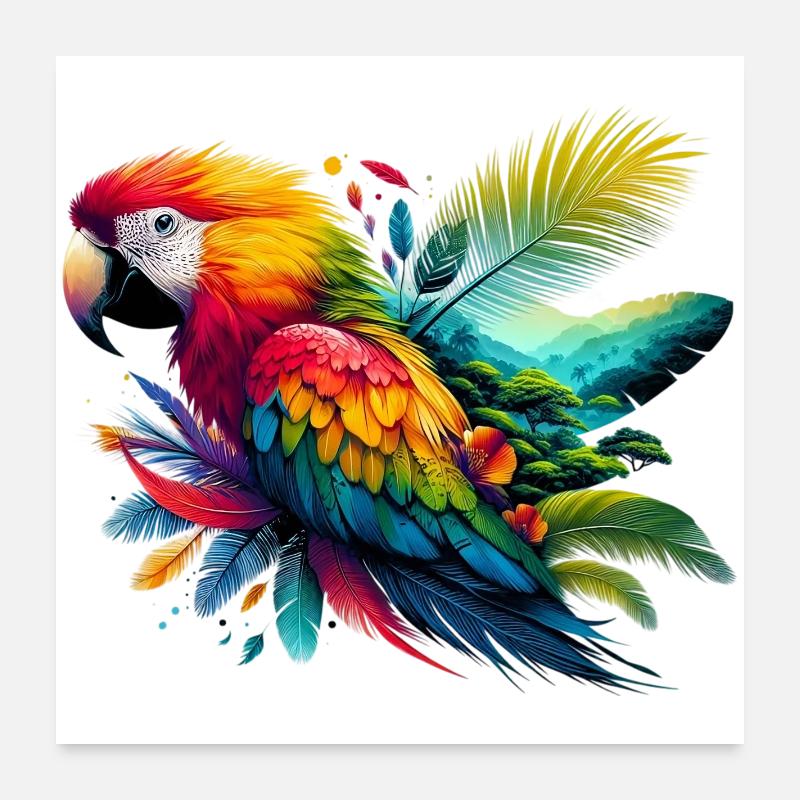 Parrot Poster 24" x 24" (60x60 cm)