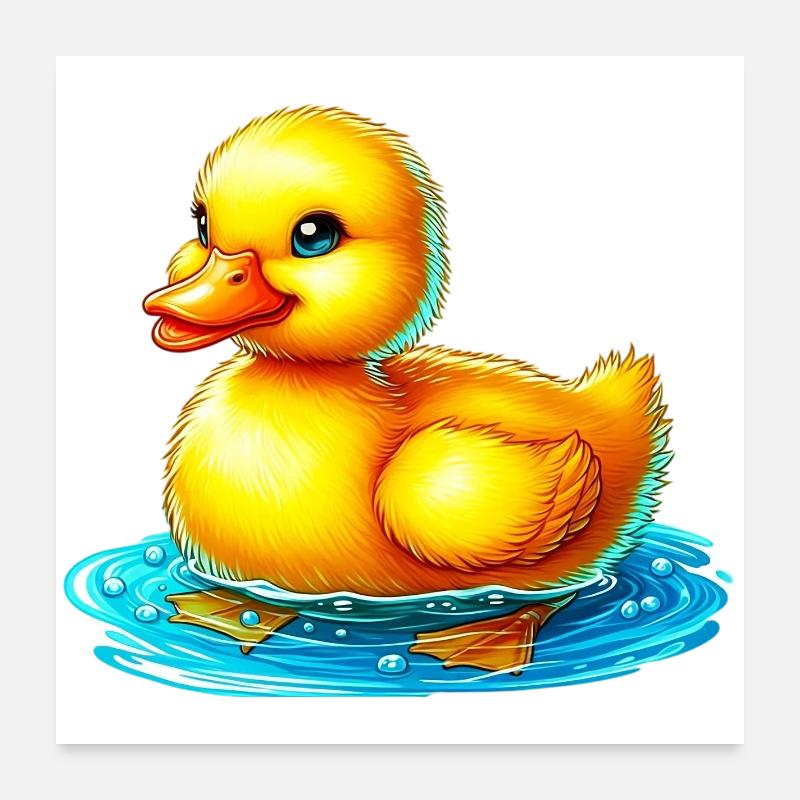 Caneton Canard Canard Canard Poster 60 x 60 cm