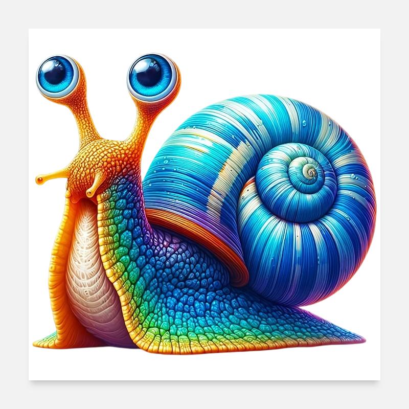 Snail Poster 24" x 24" (60x60 cm)