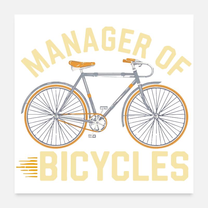 Responsable de la conception des vélos Poster 60 x 60 cm