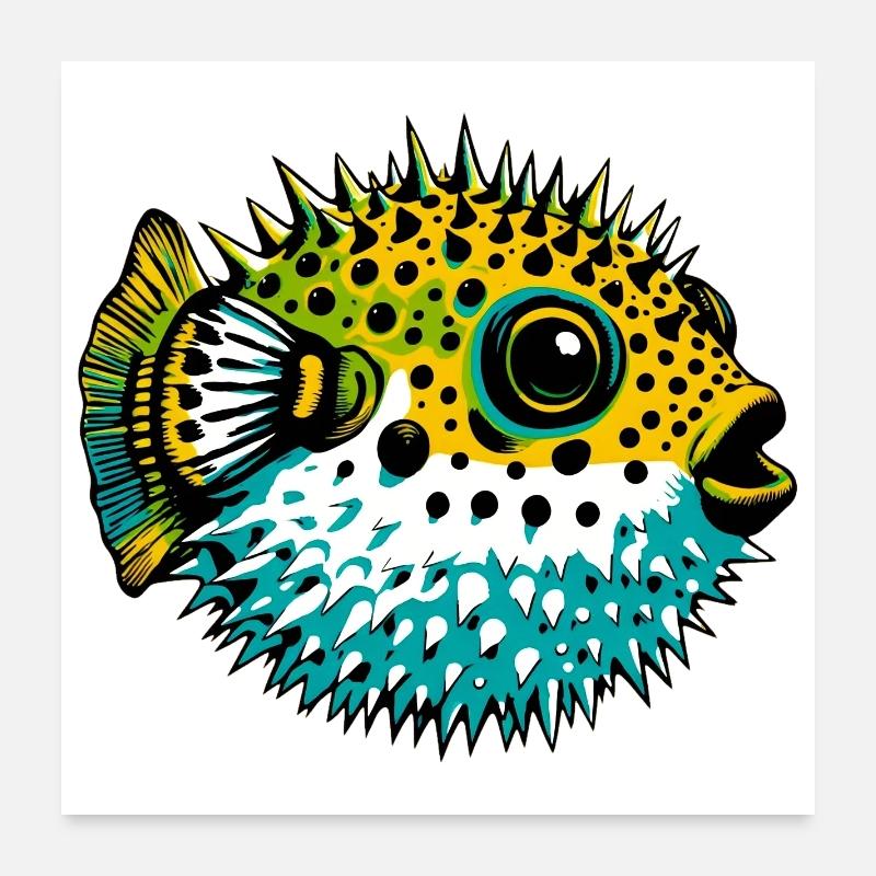 Blowfish Poster 24" x 24" (60x60 cm)