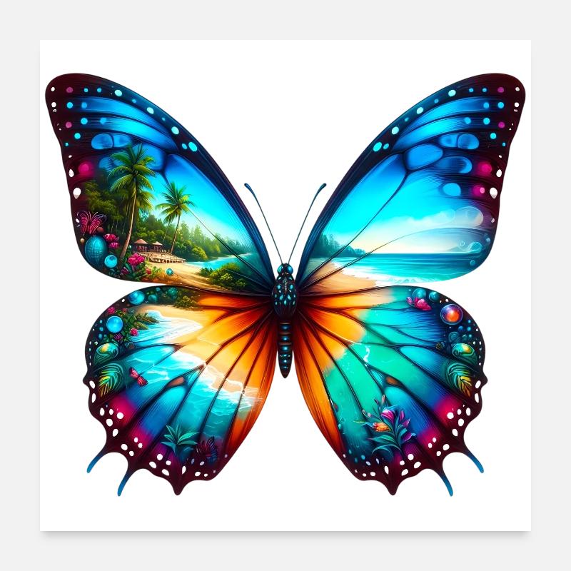 Papillon Poster 60 x 60 cm