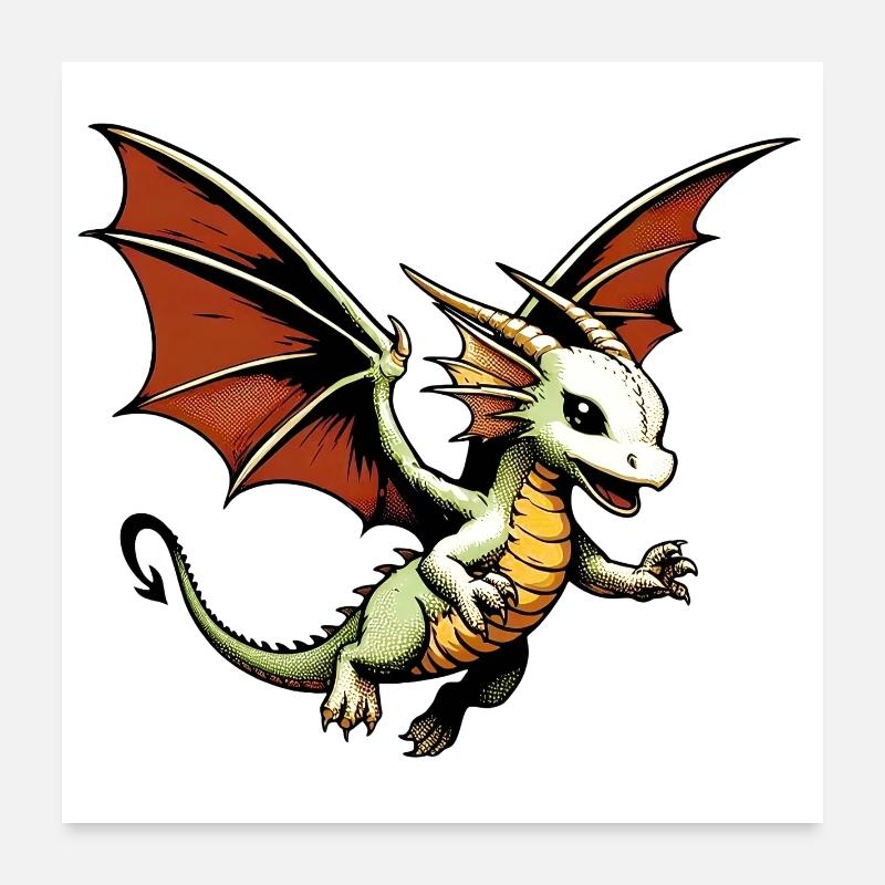 Dragon Poster 24" x 24" (60x60 cm)
