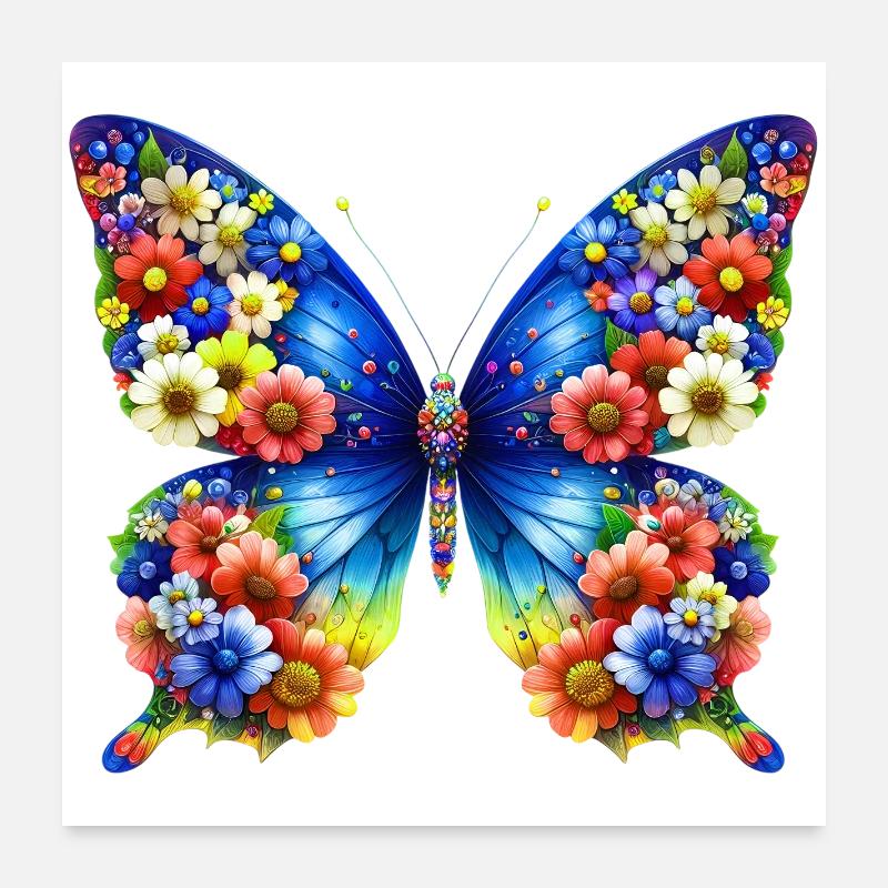 Papillon Poster 60 x 60 cm